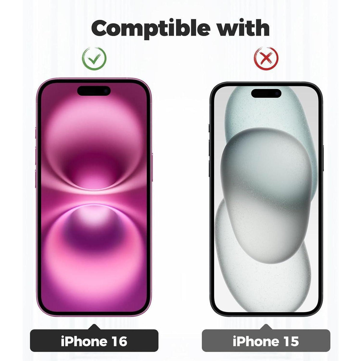 iPhone 16 Umhängehülle mit Band – Transparent & Verstellbar
