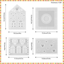 Silikonformen Gießformen Häuser 3D Silikonform Kerzenhalter