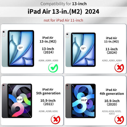 EasyAcc iPad Air 13 Zoll M2 2024 Hülle Transluzent