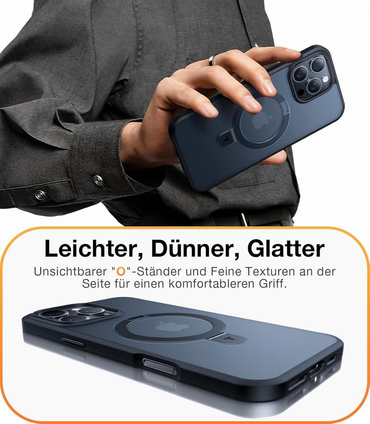 TORRAS iPhone 16 Pro Max Hülle MagSafe Schwarz Magnet-Technologie Militärischer