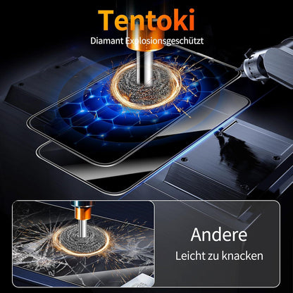 Tentoki Panzerglas iPhone 15 Plus Sichtschutz Anti-Spionage