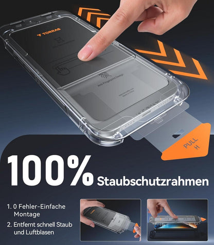 iPhone 16 Pro Panzerglas Schutzfolie 9H Glas Full Screen 2 Stück