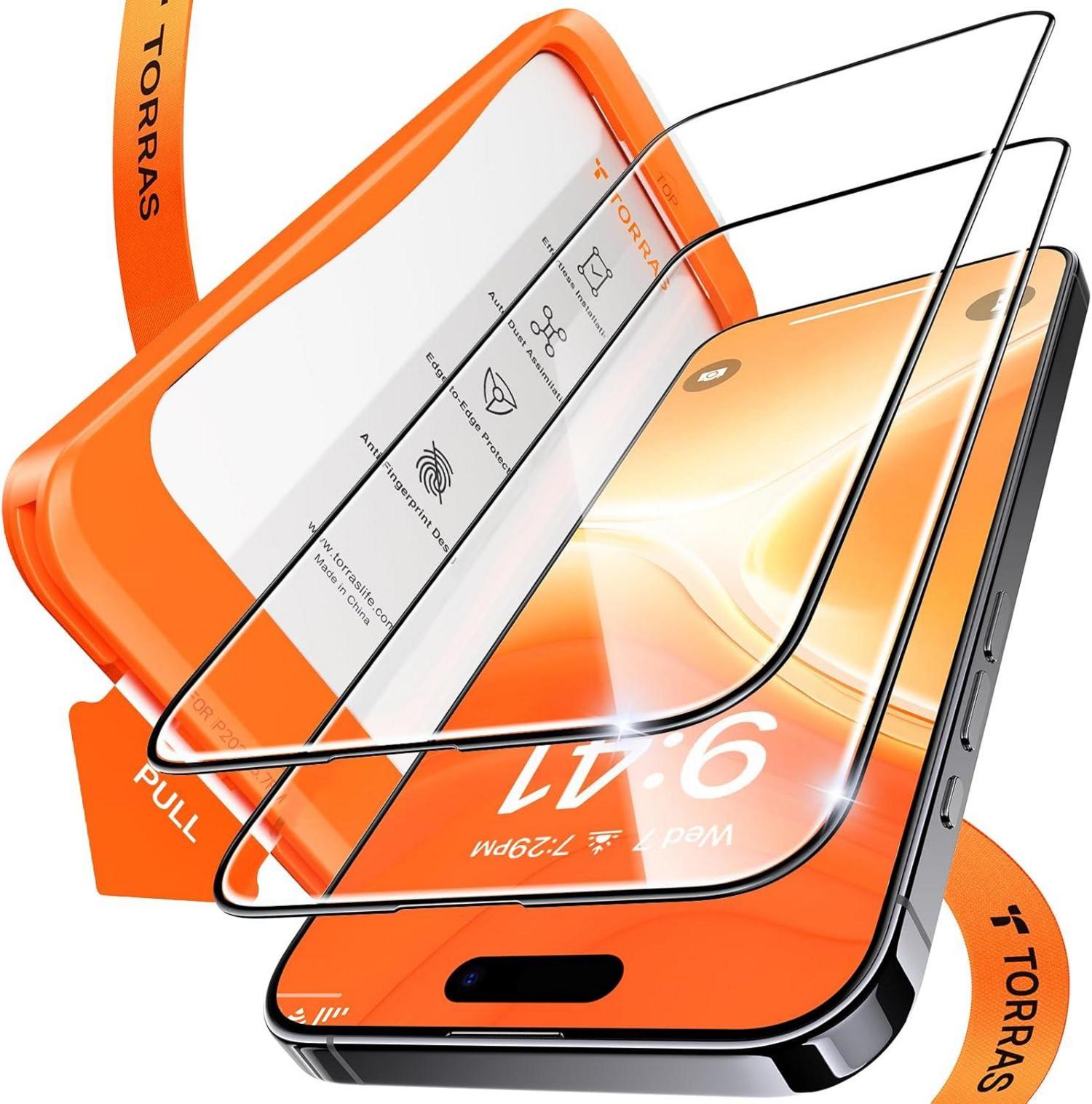 iPhone 16 Panzerglas Schutzfolie 9H+ 2er Pack