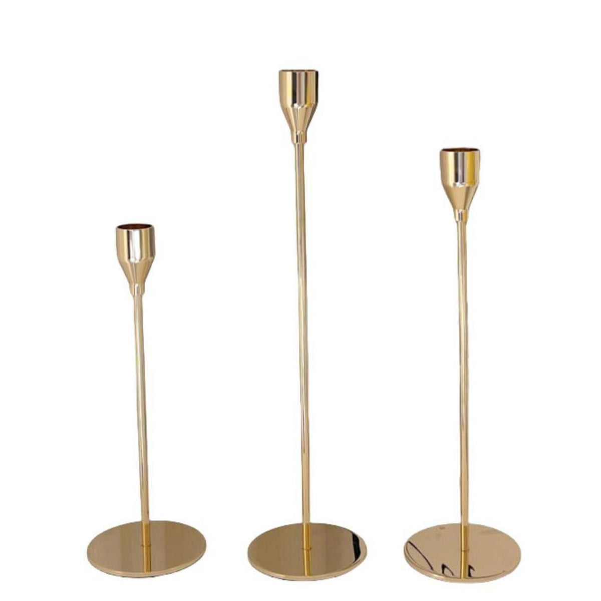 Kerzenständer Gold 3er Set für Stabkerzen