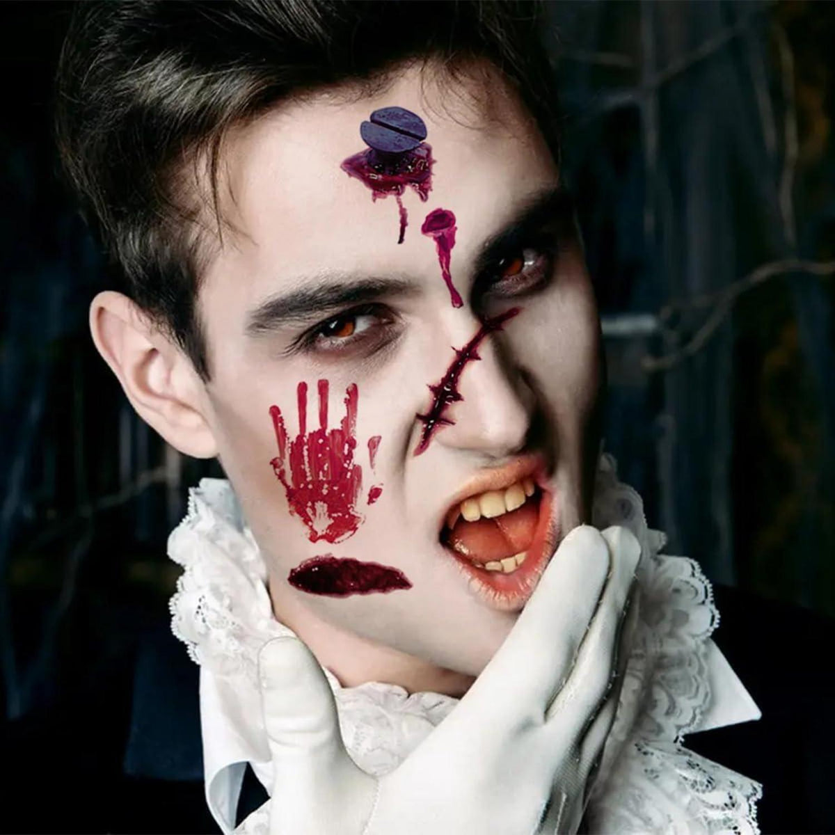Halloween Tattoos Gesicht 10 Blatt für Erwachsene & Kinder