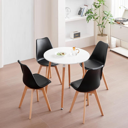 6 Esszimmerstühle Nordic Design, Bugholzbeine Schwarz