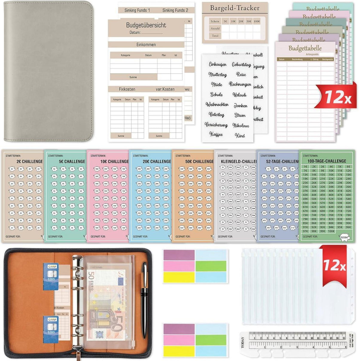 Upgrade Budget Planner mit Reißverschluss und Sparchallenges