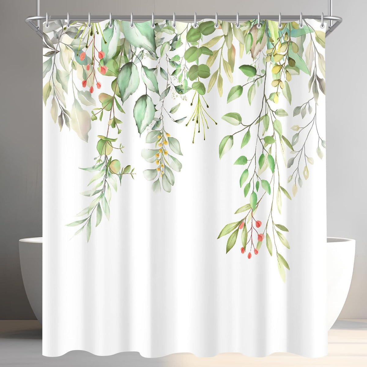 Duschvorhang Klare Blätter Polyester Badevorhang 120x200cm