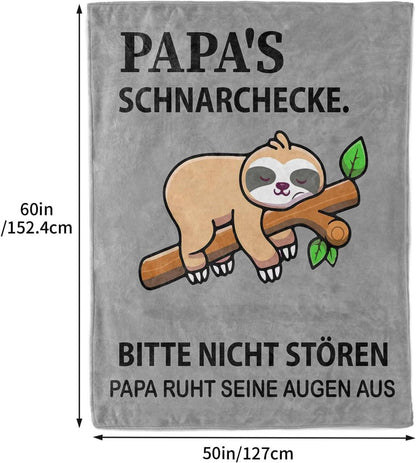 Weiche Flanell Decke 130x150cm Papa Geschenk Weihnachten Vatertag