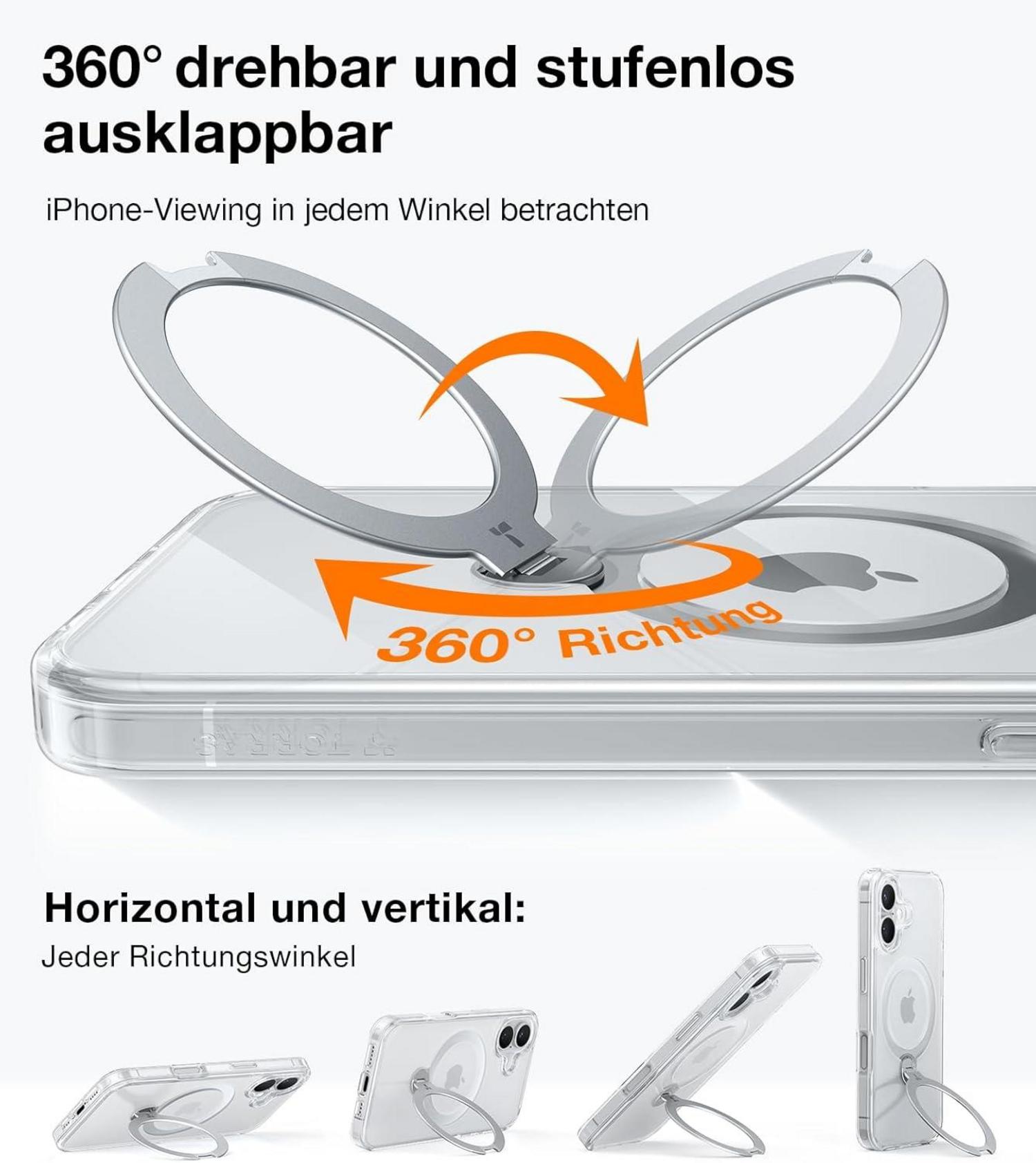 TORRAS 360° Ostand Spin iPhone 16 Hülle Magsafe