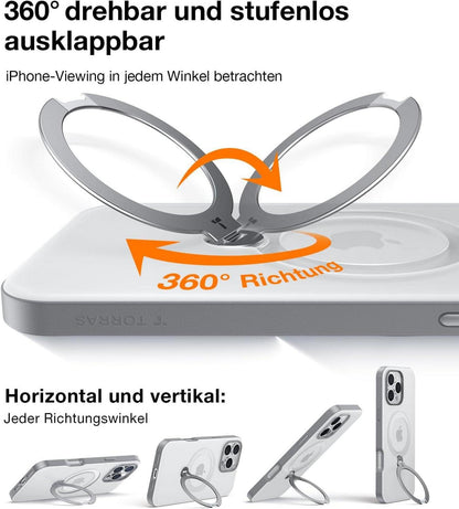 TORRAS 360° Ostand Spin iPhone 16 Pro Max Hülle Magsafe Militärschutz