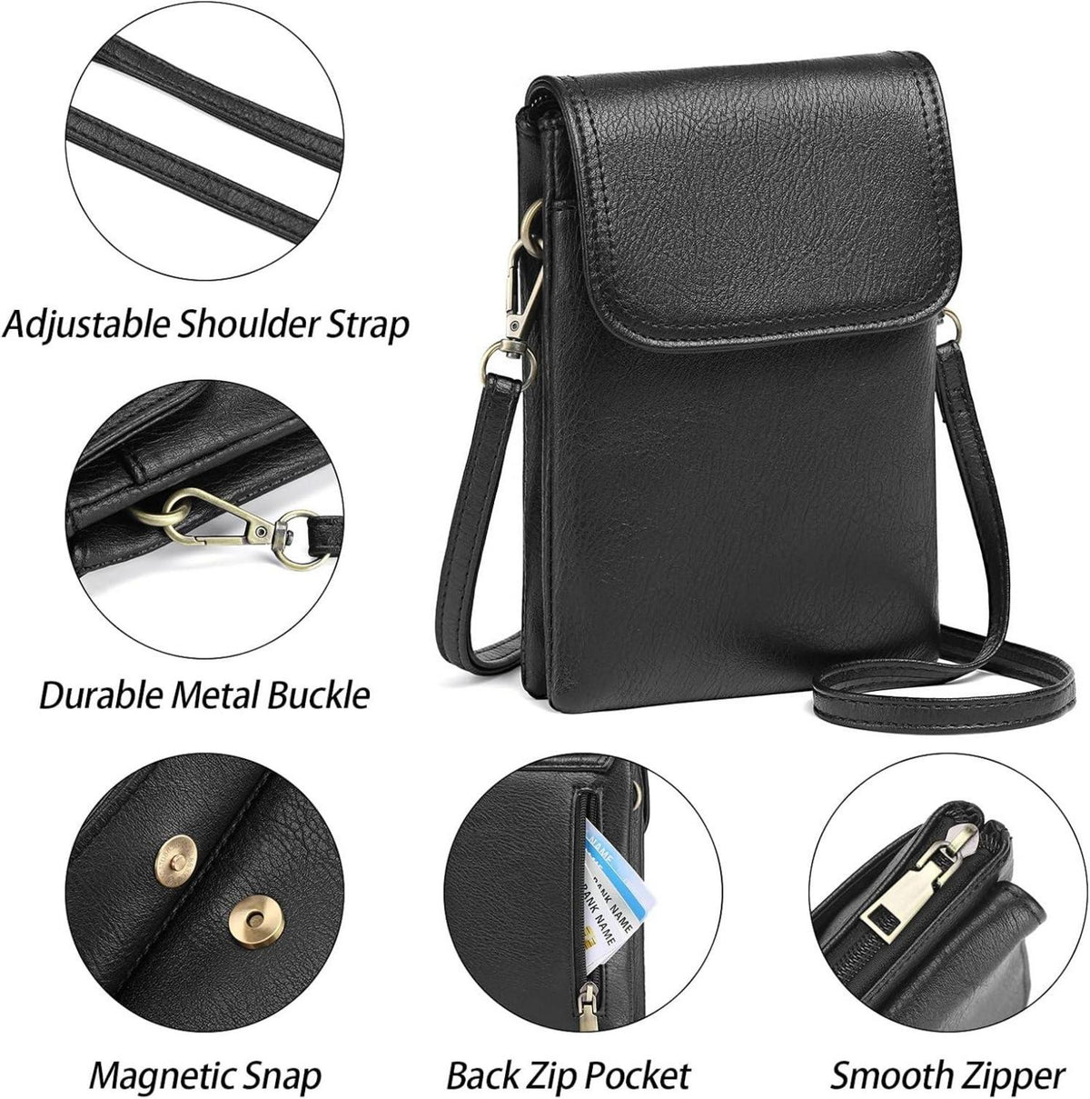 GAEKEAO RFID-Blockierende Damenhandtasche Crossbody Bag