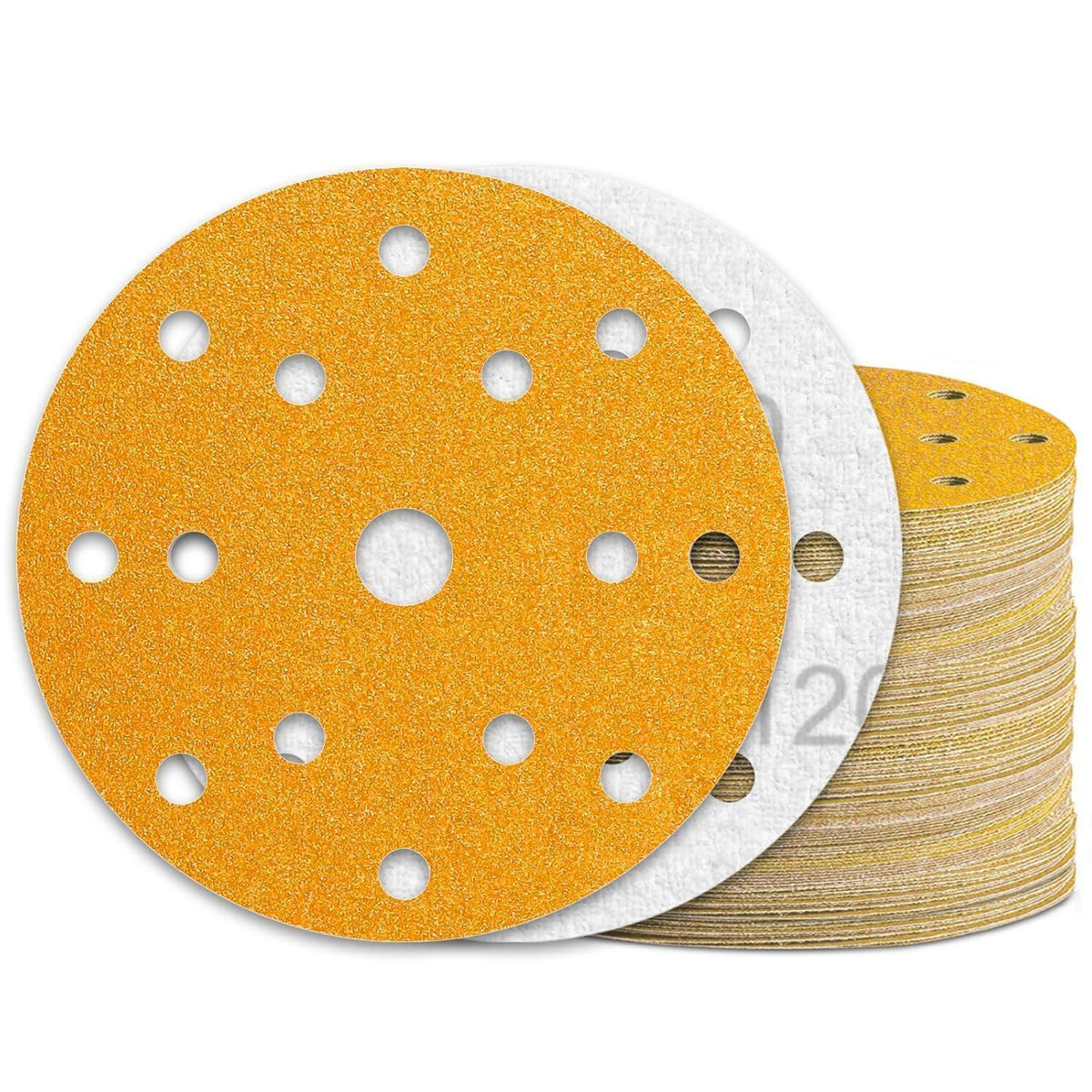 Schleifscheiben 150mm Klett Körnung 120, 15 Loch, 60 Stück