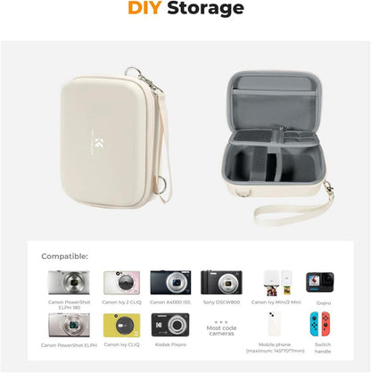 K&F Concept Eva-Hartschalendesign Digitalkamera Tasche Beige