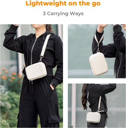 Digitalkamera Tasche Eva-Hartschalendesign Beige mit Trageriemen