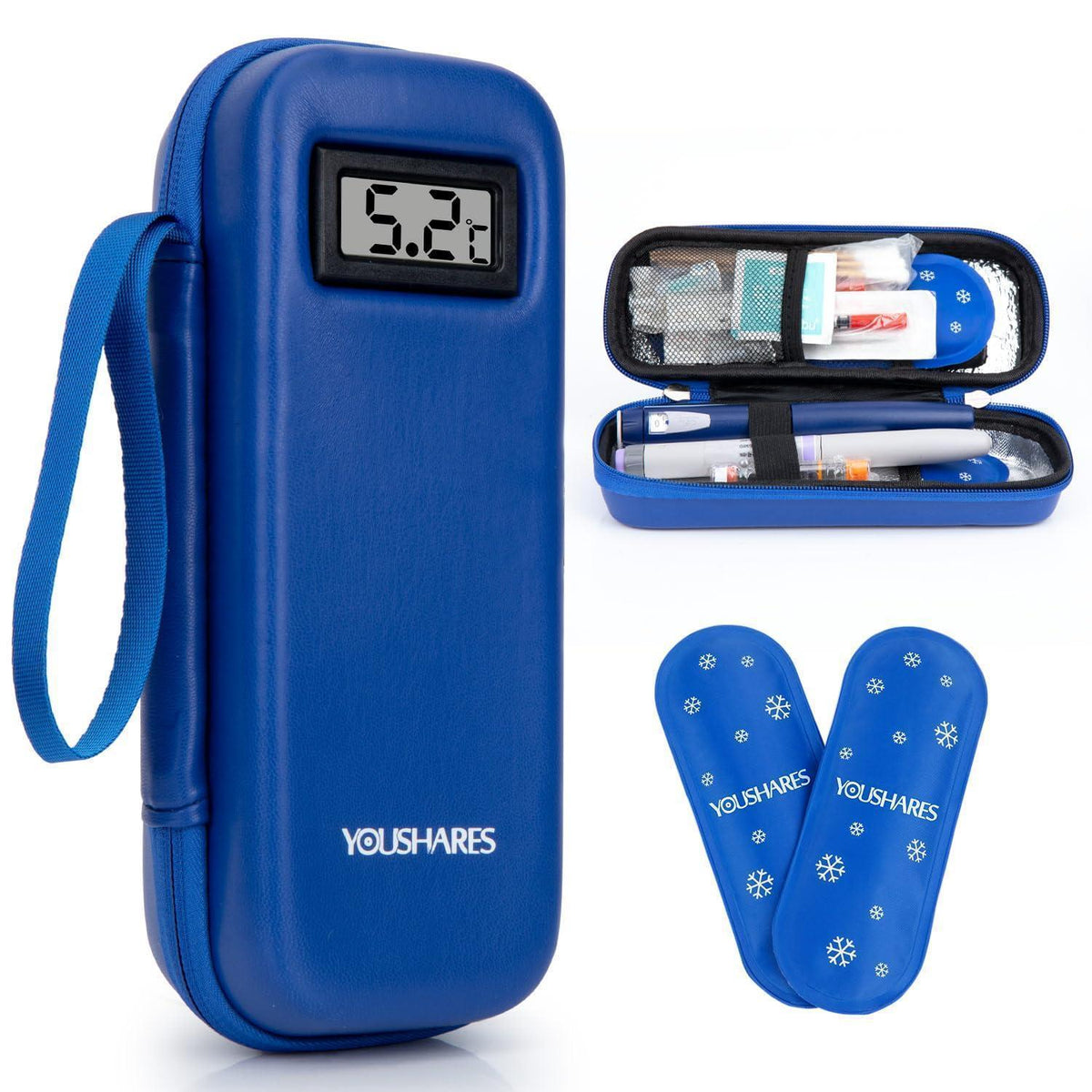 Insulin Kühltasche mit Eispackungen – Diabetiker Reise Tasche