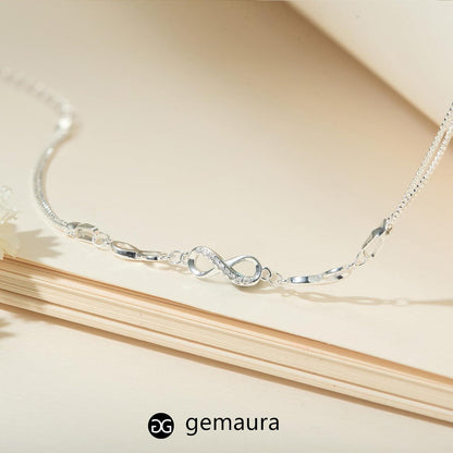 GEMAURA Armband Silber 925 Damen mit Zirkonia Herz