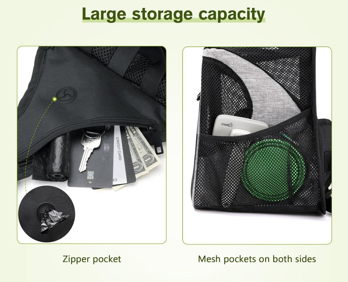 Pecute Katzenrucksack mit Mesh Fenster bis 5kg, Atmungsaktiv & Leicht, Größe 32x30x22cm