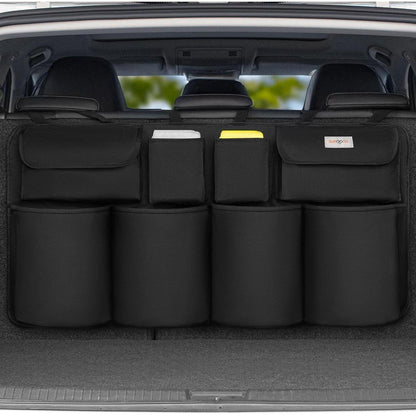 Kofferraum Organizer L-90x46 cm mit 8 Taschen, Schwarz