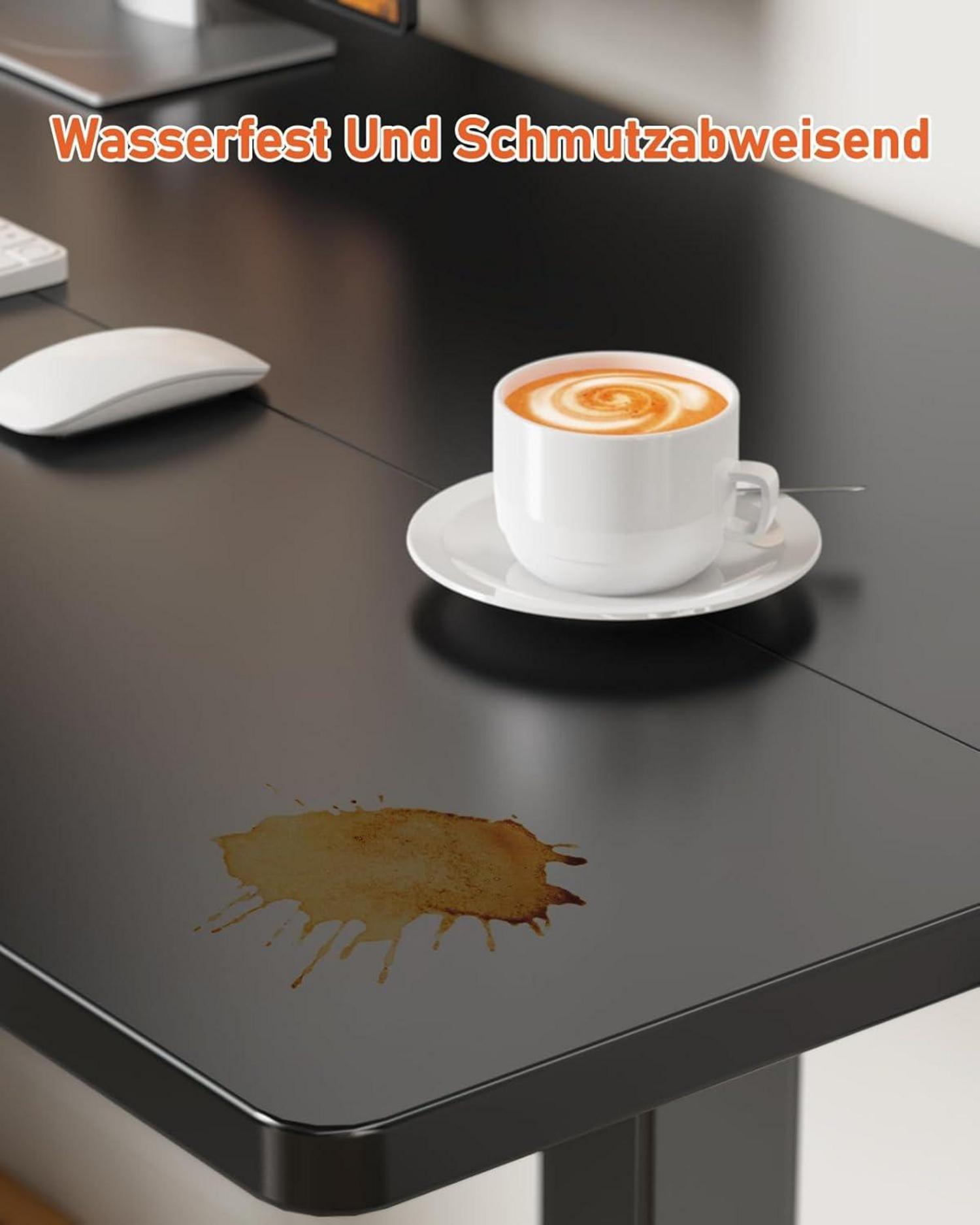Höhenverstellbarer Schreibtisch 120x60cm Schwarz, Manuell, Kohlenstoffstahl