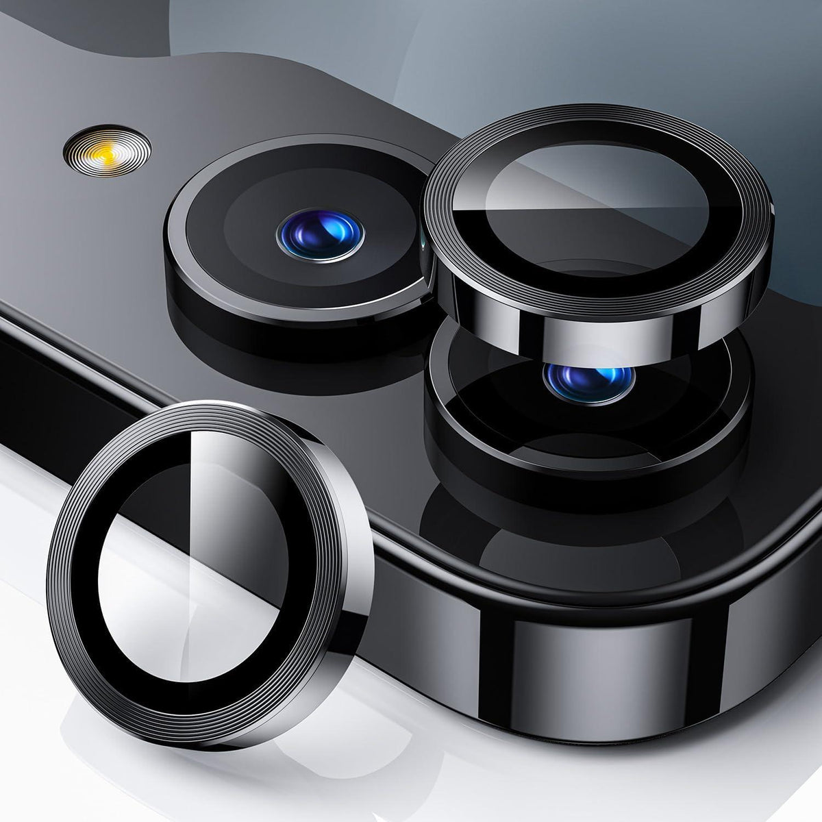 WSKEN Kameraschutz Galaxy Z Flip 6 Panzerglasfolie Schwarz