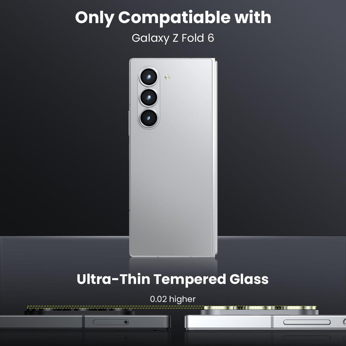 Kameraschutz Panzerglasfolie für Samsung Galaxy Z fold 6 - 9H