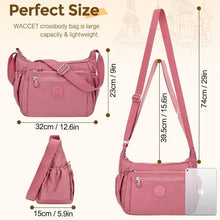 WACCET Umhängetasche Damen Groß Wasserdicht Nylon Crossbody