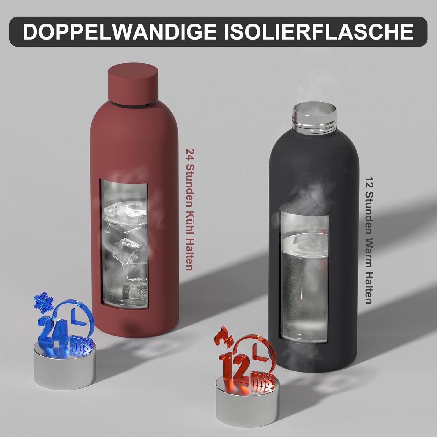 Isolierte Trinkflasche Edelstahl 500ml Thermosflasche