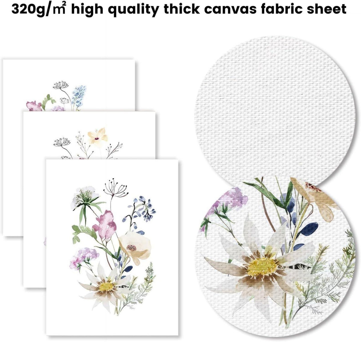 Aquarellblumen Wanddekoration Poster, Bunte Blumendrucke, Wildblumen