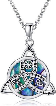 Wikinger Kompass Halskette Sterling Silber Nordischer Schmuck