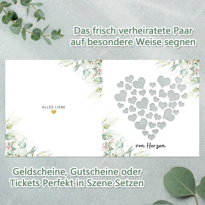 Hochzeitskarte Geldgeschenk mit Umschlägen und Juteseil