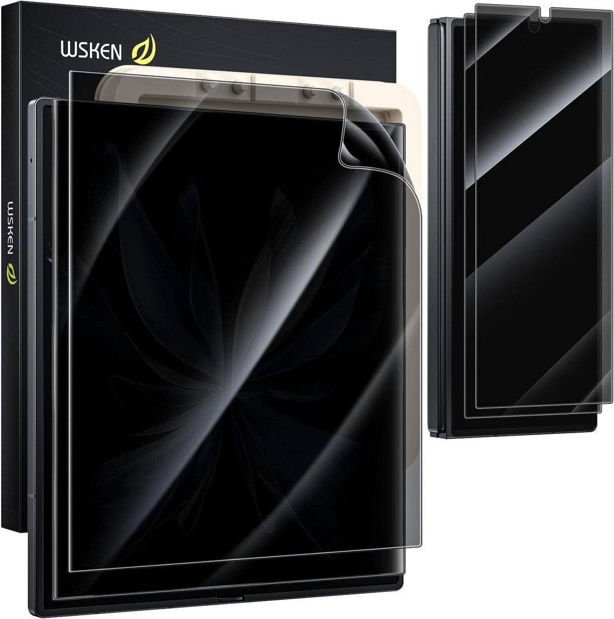 WSKEN Galaxy Z Fold 6 Sichtschutz Schutzfolie 28° Privacy 9H Glas 2