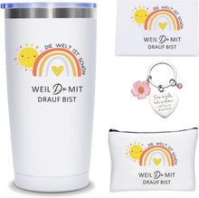 MEIMUCUL Thermobecher Geschenkset für Frauen in Regenbogenfarben