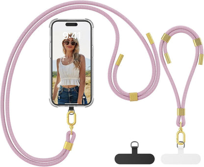 Handykette Universal für alle Smartphones mit 2 Pads - Roségold
