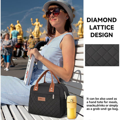 Lunchtasche isoliert für Damen & Herren – Lunchbag Kühltasche Schwarz