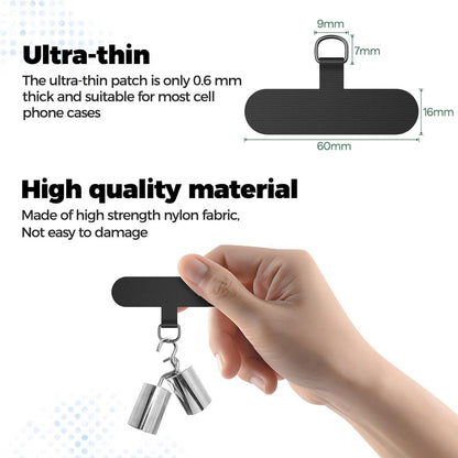 Caslord Handykette Universal mit 2 Schlüsselband Ketten und 2 Universelles Pads - Handyband für alle Smartphones