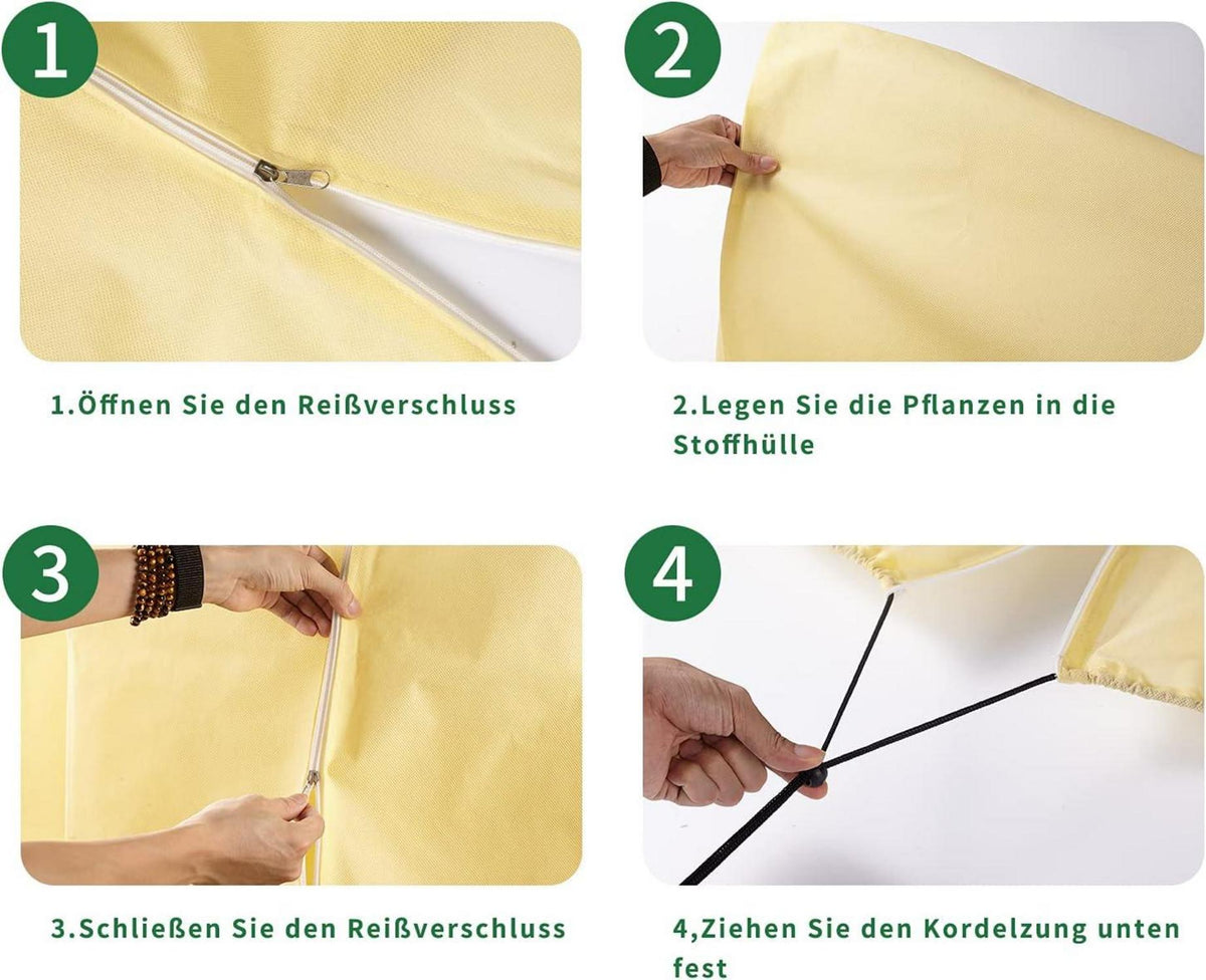 DEWUR Pflanzen Frostschutz Vlieshülle 80g/m² 140x200cm 2