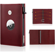 YESIIW RFID Herren Geldbörse Airtag Wallet mit Münzfach