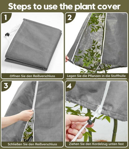 Pflanzenfrostschutz Vlies 50g/m² für Palmen Tomaten Oleander 100x120cm