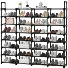 Schuhregal Schwarz Metall 180x28x145 cm Platzsparend
