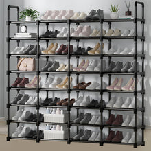Schuhregal Schwarz Metall 180x28x145 cm Platzsparend