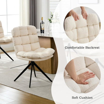 Drehbare Esszimmerstühle 4er Set, Weiß – Komfort & Modernes Design