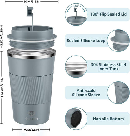 Thermobecher Isolierbecher Edelstahl Travel Mug Vakuum auslaufsicher