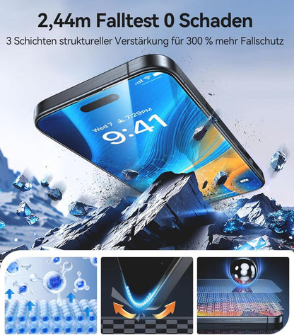 iPhone 16 Plus Panzerglas Schutzfolie 9H Glas Full Screen