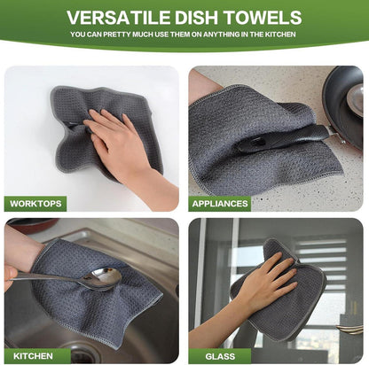 Spüllappen Grau Mikrofaser Waffeltuch waschbar 20x20cm 6er Set