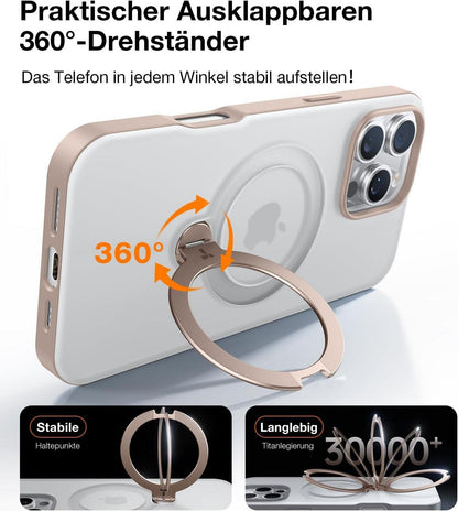 TORRAS iPhone 16 Pro Max Hülle Magsafe Magnet Stand Gold