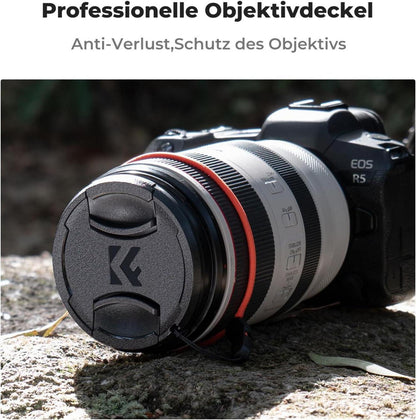 UV Filter 67mm mit Objektivdeckel, Reinigungstuch, HD, 24 Schichten