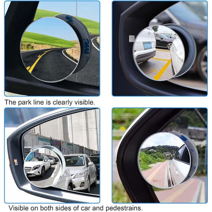 Echtglas Toterwinkelspiegel Auto 360° Rund
