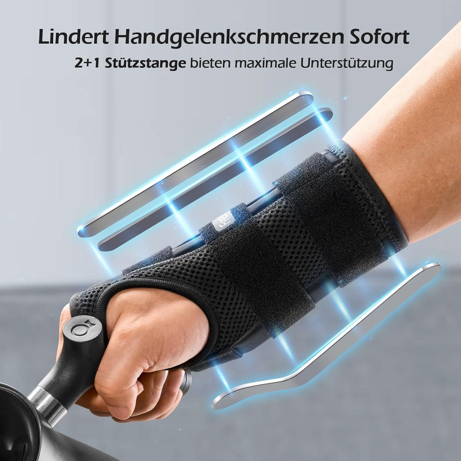 Handgelenkschiene mit 3 Schienen Karpaltunnelsyndrom L/XL