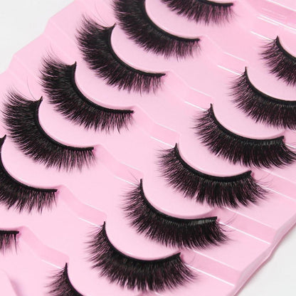 7 Paar 3D Natürliche Falsche Wimpern – Wiederverwendbar & Flauschig